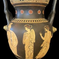 Red figured volute krater vase
