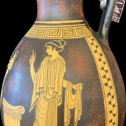 Red figured oinohoe vase