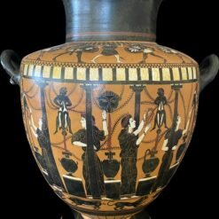 Athenian black-figure hydria vase.