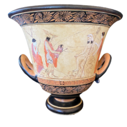 White figure krater vase