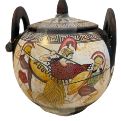 Athenian white figure pyxis