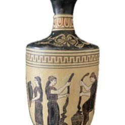 Athenian white figure lekythos.