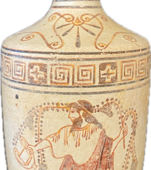 Athenian white figure Lekythos.