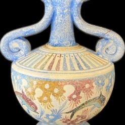 Theraic  Amphora with spiral ending handles.