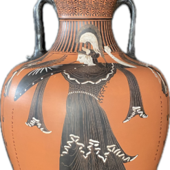 Attic black panathenaic amphora.
