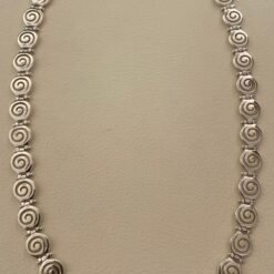 Sterling Silver 925 Ancient Greek Spiral Necklace.